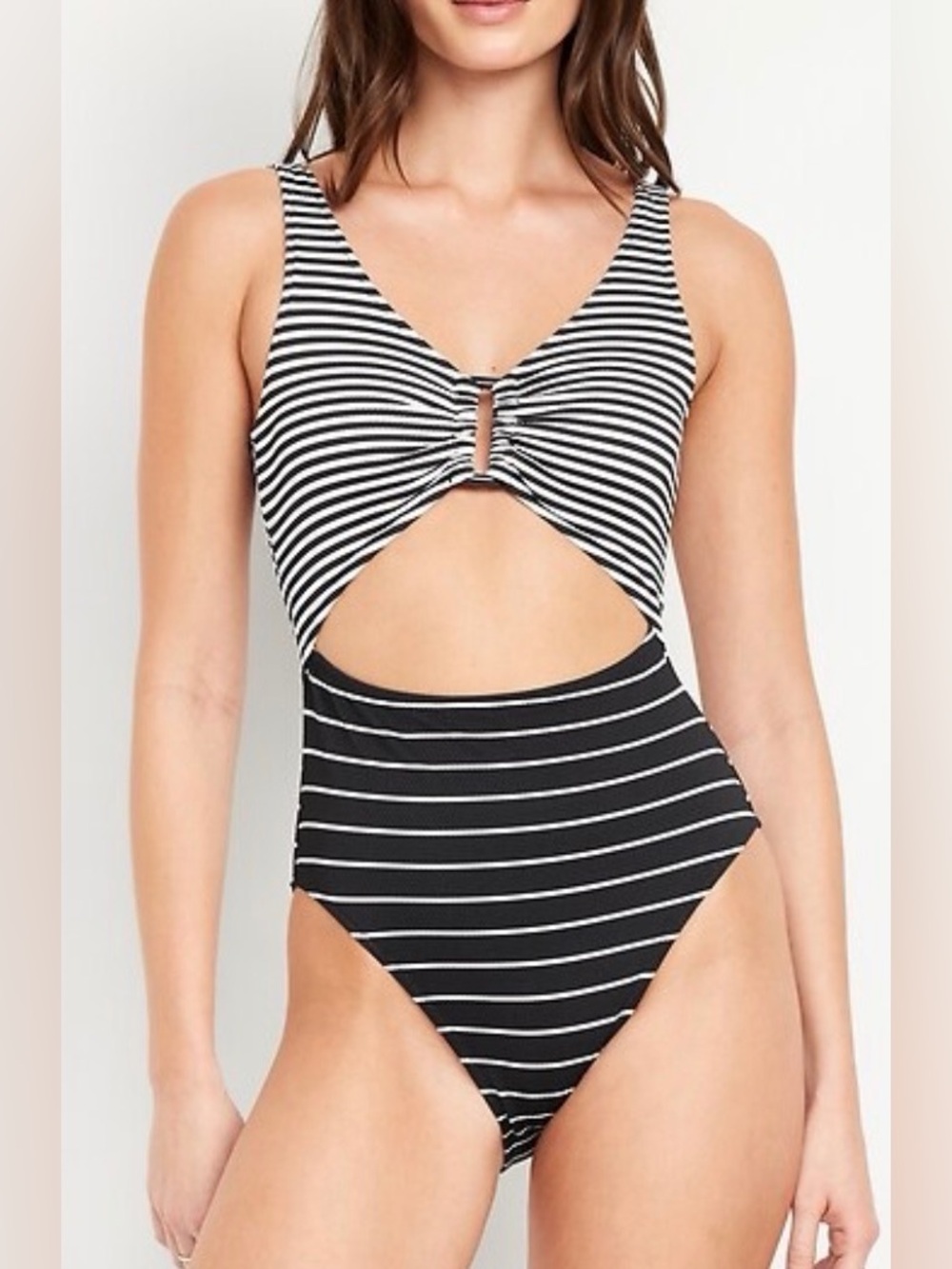 Old Navy Textured One Piece Cutout Swimsuit, sz M